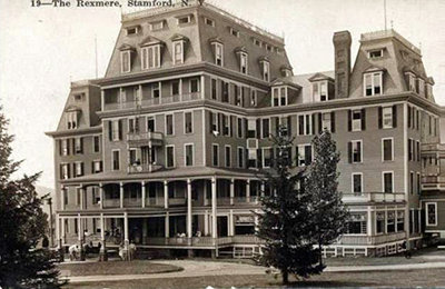 The Rexmere Hotel as seen in a vintage postcard; date and source unknown.